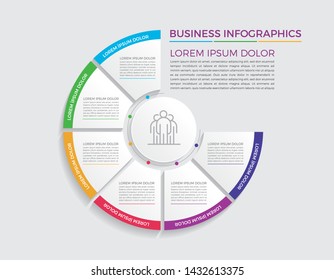 Infographic design vector and marketing icons can be used for workflow layout, diagram, annual report, web design. 
Business concept with 6 options, steps or processes. - Vector 