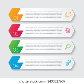 Infographic design vector and marketing icons can be used for workflow layout, diagram, annual report, web design. 
Business concept with 4 options, steps or processes. - Vector 