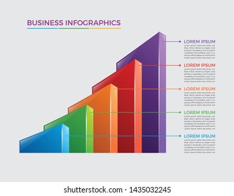 Infographic design vector and marketing icons can be used for workflow layout, diagram, annual report, web design. 
Business concept with 5 options, steps or processes. - Vector 