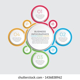 Infographic design vector and marketing icons can be used for workflow layout, diagram, annual report, web design. 
Business concept with 4 options, steps or processes. - Vector 