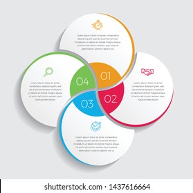 Infographic design vector and marketing icons can be used for workflow layout, diagram, annual report, web design. 
Business concept with 4 options, steps or processes. - Vector 