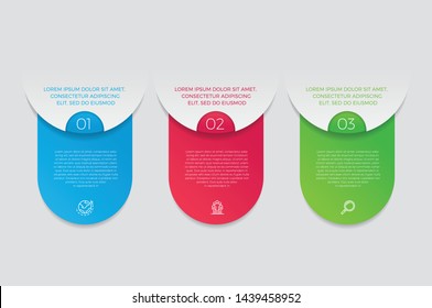 Infographic design vector and marketing icons can be used for workflow layout, diagram, annual report, web design. 
Business concept with 3 options, steps or processes. - Vector 
