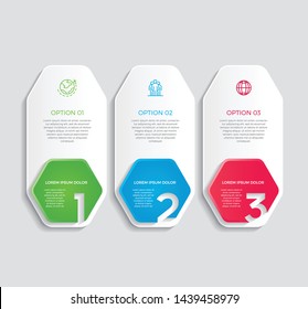 Infographic design vector and marketing icons can be used for workflow layout, diagram, annual report, web design. 
Business concept with 3 options, steps or processes. - Vector 