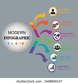 Infographic design vector and marketing icons can be used for workflow layout, diagram, annual report, web design