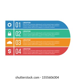 Infographic design vector and marketing icons can be used for workflow layout, diagram, annual report, web design. Business concept with 4 options, steps or processes.