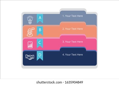 
Infographic design vector and marketing icons can be used for workflow layout, diagram, annual report, web design. Business concept with 4 options, steps or processes