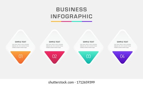 Infographic design vector and marketing icons can be used for workflow layout, diagram, annual report, web design. Business concept with 4 options, steps or processes.