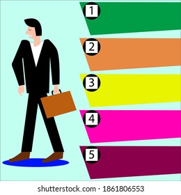 Infographic design vector and marketing icons . Business concept with 5 options  steps or processes.