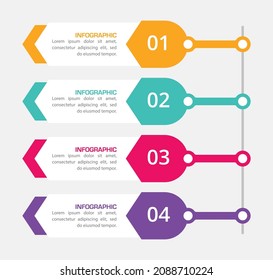 Infographic design vector and marketing icons can be used for workflow layout, diagram, annual report, web design. Business concept with 4 options, steps or processes. 