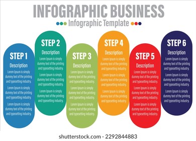 Infographic design vector and marketing icons can be used for workflow layout, diagram, annual report, web design. Business concept with 6 options, steps or processes.