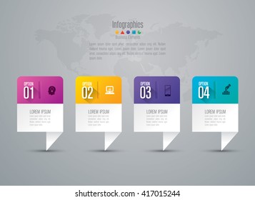 Infographic design vector   marketing icons can be used for workflow layout  diagram  annual report  web design  Business concept and 4 options  steps processes 