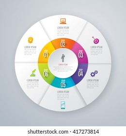 Infographic design vector and marketing icons can be used for workflow layout, diagram, annual report, web design. Business concept with 6 options, steps or processes.