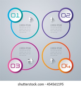 Infographic design vector and marketing icons can be used for workflow layout, diagram, annual report, web design. Business concept with 4 options, steps or processes.