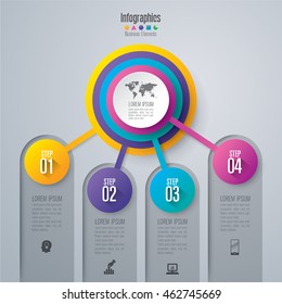 Infographic design vector and marketing icons can be used for workflow layout, diagram, annual report, web design. Business concept with 4 options, steps or processes.