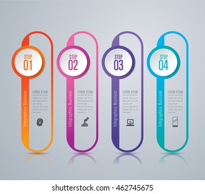 Infographic design vector and marketing icons can be used for workflow layout, diagram, annual report, web design. Business concept with 4 options, steps or processes.