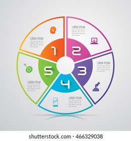 Infographic design vector and marketing icons can be used for workflow layout, diagram, annual report, web design. Business concept with 5 options, steps or processes.