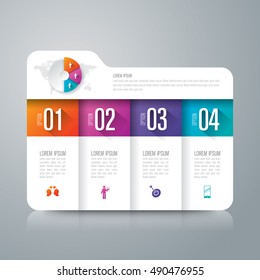 Infographic design vector and marketing icons can be used for workflow layout, diagram, annual report, web design. Business concept with 4 options, steps or processes.