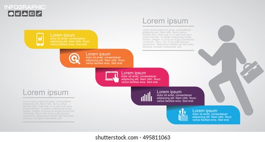 Infographic design vector and marketing icons can be used for workflow layout, diagram, annual report, web design. Business concept with 6 options, steps or processes.