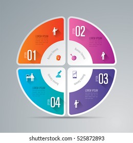 Infographic design vector and marketing icons can be used for workflow layout, diagram, annual report, web design. Business concept with 4 options, steps or processes.