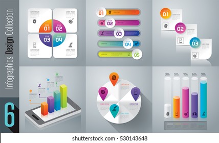 Infographic design vector and marketing icons can be used for workflow layout, diagram, annual report, web design. Business concept with 3, 4 and 5 options, steps or processes.