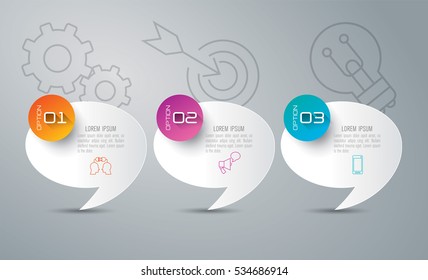 Infographic design vector and marketing icons can be used for workflow layout, diagram, annual report, web design. Business concept with 3 options, steps or processes.