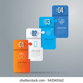 Infographic design vector and marketing icons can be used for workflow layout, diagram, annual report, web design. Business concept with 4 options, steps or processes.