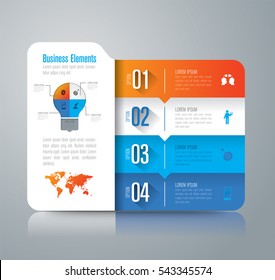 Infographic design vector and marketing icons can be used for workflow layout, diagram, annual report, web design. Business concept with 4 options, steps or processes.