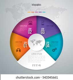 Infographic design vector and marketing icons can be used for workflow layout, diagram, annual report, web design. Business concept with 4 options, steps or processes.