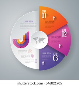Infographic design vector and marketing icons can be used for workflow layout, diagram, annual report, web design. Business concept with 3 options, steps or processes.