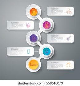 Infographic design vector and marketing icons can be used for workflow layout, diagram, annual report, web design. Business concept with 4 options, steps or processes.