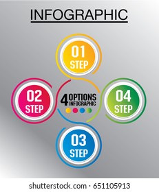 Infographic design vector and marketing icons can be used for workflow layout, diagram, annual report, web design. Business concept with 4 options, steps or processes.