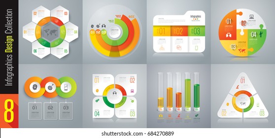 Infographic design vector and marketing icons can be used for workflow layout, diagram, annual report, web design. Business concept with 3, 4, 5, 6 options, steps or processes.