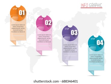 Infographic design vector and marketing icons can be used for workflow layout, diagram, annual report, web design. Business concept with 4 options, steps or processes.