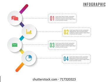 Infographic design vector and marketing icons can be used for workflow layout, diagram, annual report, web design. Business concept with 4 options, steps or processes.