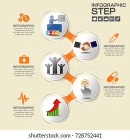Infographic design vector and marketing icons can be used for workflow layout, diagram, annual report, web design. Business concept with 5 options, steps or processes.