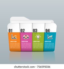Infographic design vector and marketing icons can be used for workflow layout, diagram, annual report, web design. Business concept with 4 options, steps or processes.