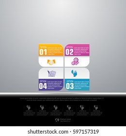Infographic design vector and template marketing icons and  Business concept with number  options, steps or processes.