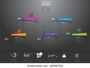 Infographic design vector and template marketing icons and  Business concept with number  options, steps or processes.