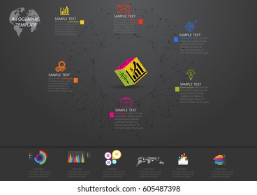 Infographic design vector and template marketing icons and  Business concept with number  options, steps or processes.