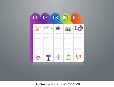Infographic design vector and template marketing icons and  Business concept with number  options, steps or processes.