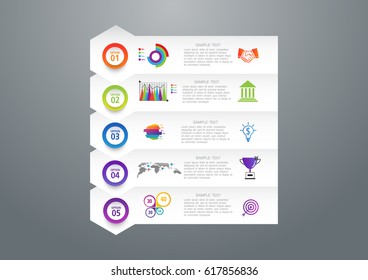 Infographic design vector and template marketing icons and  Business concept with number  options, steps or processes.