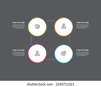 Se pueden utilizar plantillas vectoriales de diseño infográfico para presentación, diagrama, informe anual, diseño web. Pasos de concepto de negocio o infografía de la línea de tiempo de procesos