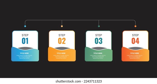 Infographic design vector templates can be used for presentation, diagram, annual report, web design. Business concept steps or process timeline infographic