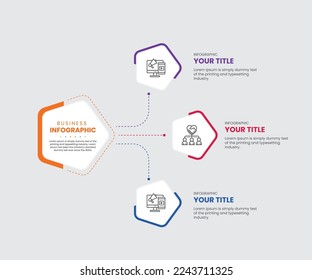 Infografische Design-Vektorvorlagen können für Präsentation, Diagramm, Geschäftsbericht, Webdesign verwendet werden. Informationen zu Geschäftskonzepten oder Prozesszeitlinien