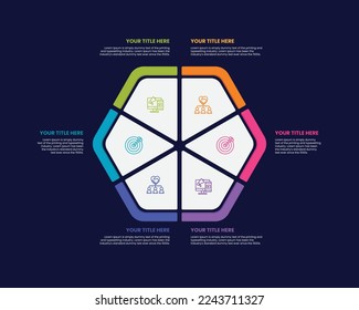 Infografische Design-Vektorvorlagen können für Präsentation, Diagramm, Geschäftsbericht, Webdesign verwendet werden. Informationen zu Geschäftskonzepten oder Prozesszeitlinien
