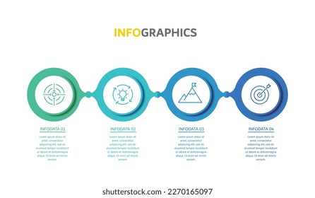 Infographic design vectors and business icons can be used for workflow layouts, diagrams, annual reports. web design Business concept with 4 options, steps or processes.