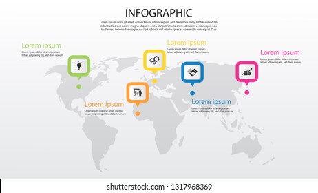 Infographic design. wallpaper. free space for text. copy space.