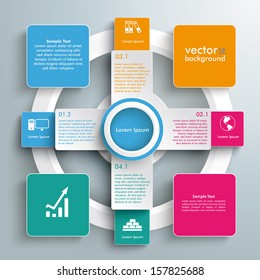 Infographic design white circles on the grey background. Eps 10 vector file.