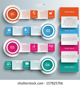 Infographic design white circles on the grey background. Eps 10 vector file.