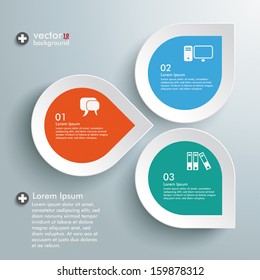 Infographic design white circles on the grey background. Eps 10 vector file.